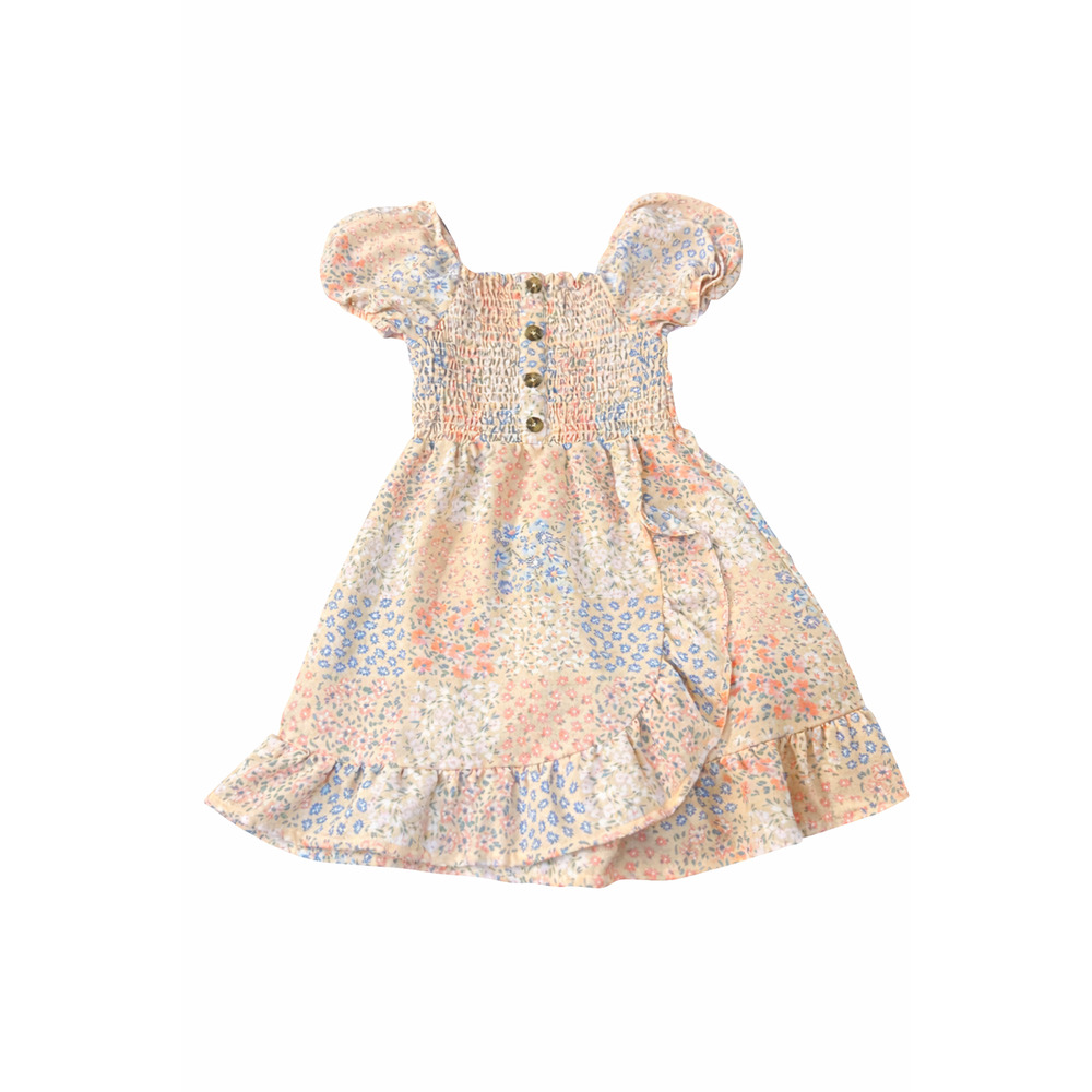 Girls XS 4-5 Floral Patch Work Dress